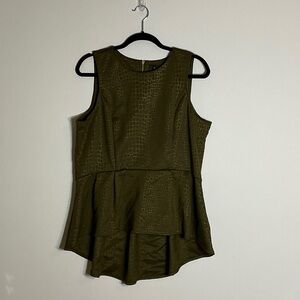 Worthington Olive Sleeveless Blouse